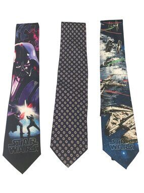 STAR WARS Men's Ties Set of 3 Darth Vader Imperial Symbol Millennium Falcon